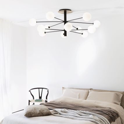 Ideal Lux - Світлодіодна люстра на штанзі COSMOPOLITAN 12xG9/3W/230V діаметр 145 см чорний