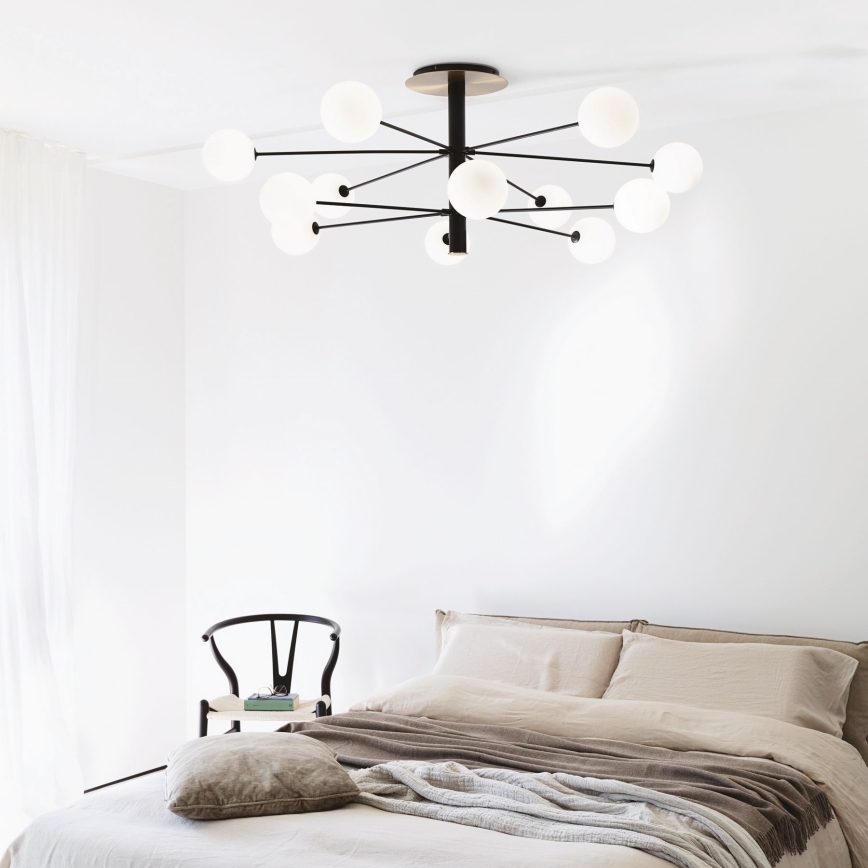 Ideal Lux - Світлодіодна люстра на штанзі COSMOPOLITAN 12xG9/3W/230V діаметр 145 см чорний