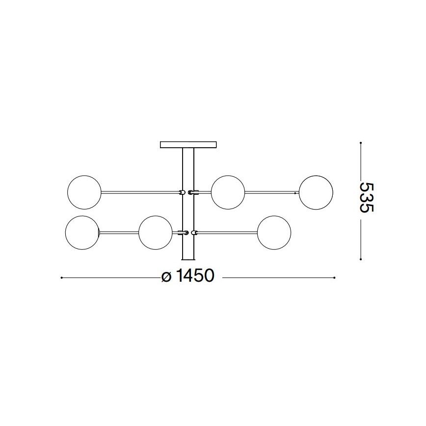 Ideal Lux - Світлодіодна люстра на штанзі COSMOPOLITAN 12xG9/3W/230V діаметр 145 см чорний