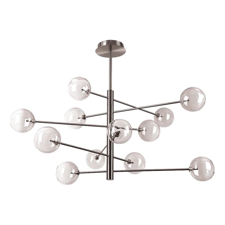 Ideal Lux - Світлодіодна люстра на штанзі EQUINOXE 12xG4/2W/230V діаметр 128,1 см глянцевий хром/димчастий