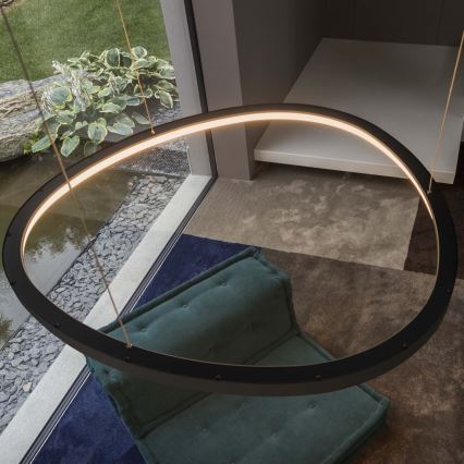 Ideal Lux - LED-люстра на тросі GEMINI LED/36W/230V 4000K діам. 42,5 cm CRI 90 чорна