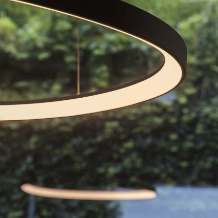Ideal Lux - LED-люстра на тросі GEMINI LED/36W/230V 4000K діам. 42,5 cm CRI 90 чорна