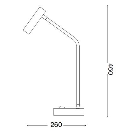 Ideal Lux - Світлодіодна настільна лампа EASY LED/3,5W/230V CRI 90 чорний