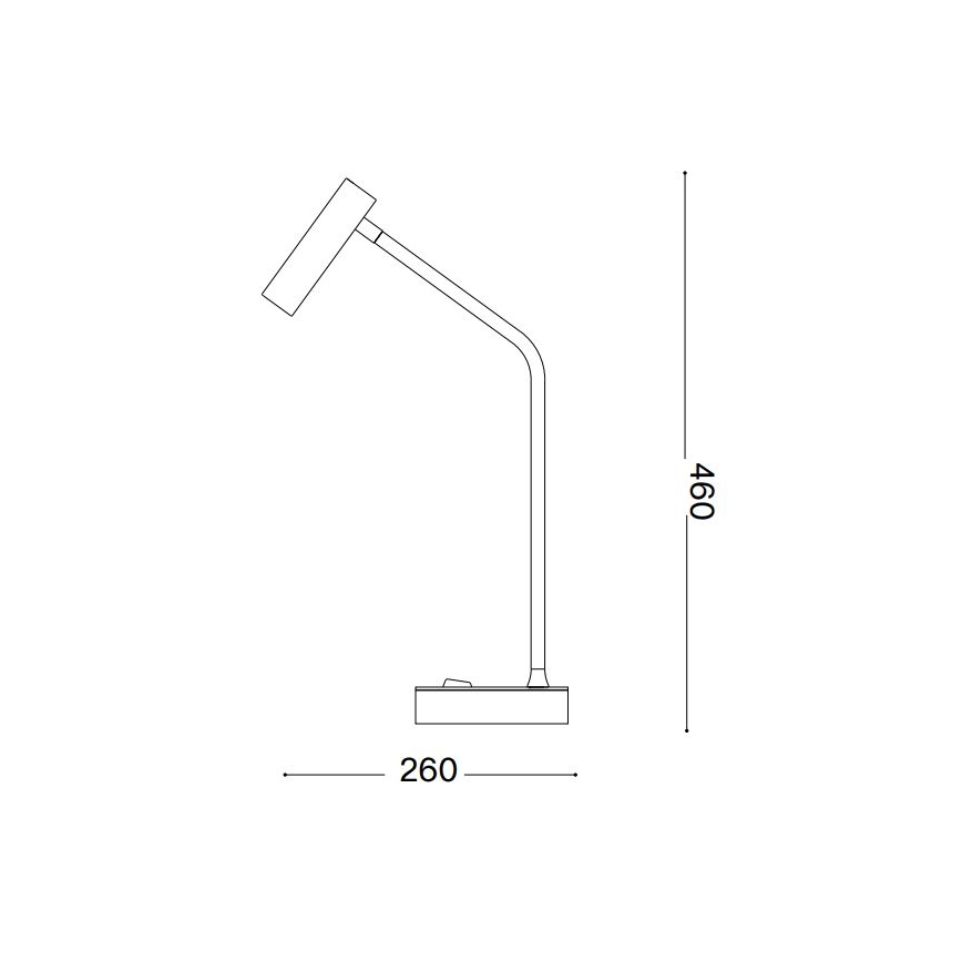 Ideal Lux - Світлодіодна настільна лампа EASY LED/3,5W/230V CRI 90 чорний