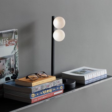 Ideal Lux - Світлодіодна настільна лампа PING PONG 2xLED/3W/230V CRI 90 чорний