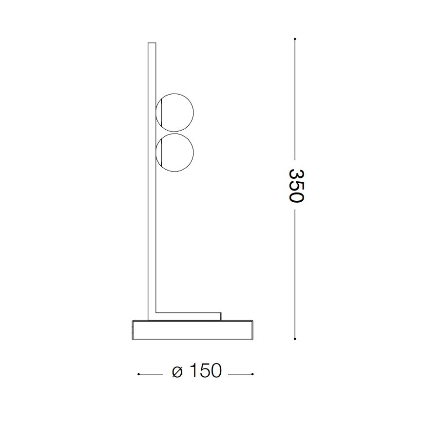 Ideal Lux - Світлодіодна настільна лампа PING PONG 2xLED/3W/230V CRI 90 латунь