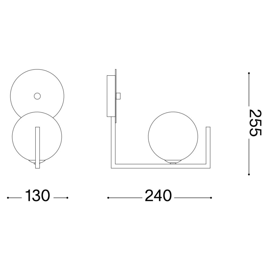 Ideal Lux - Світлодіодна настінна лампа BIRDS 1xG9/3W/230V чорний/золотий