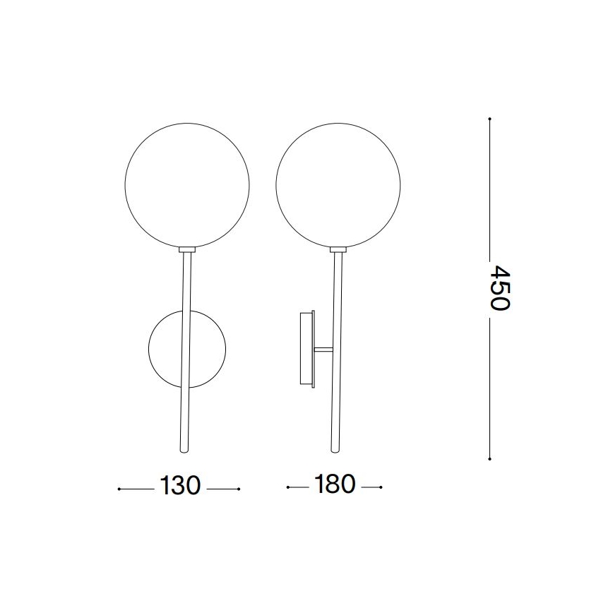 Ideal Lux - Світлодіодна настінна лампа EQUINOXE 1xG4/2W/230V глянцевий хром/димчастий