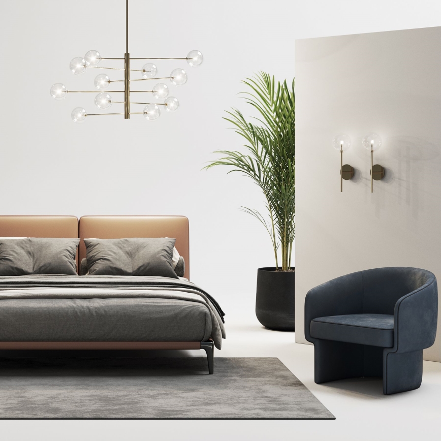 Ideal Lux - Світлодіодна настінна лампа EQUINOXE 1xG4/2W/230V латунь/прозорий