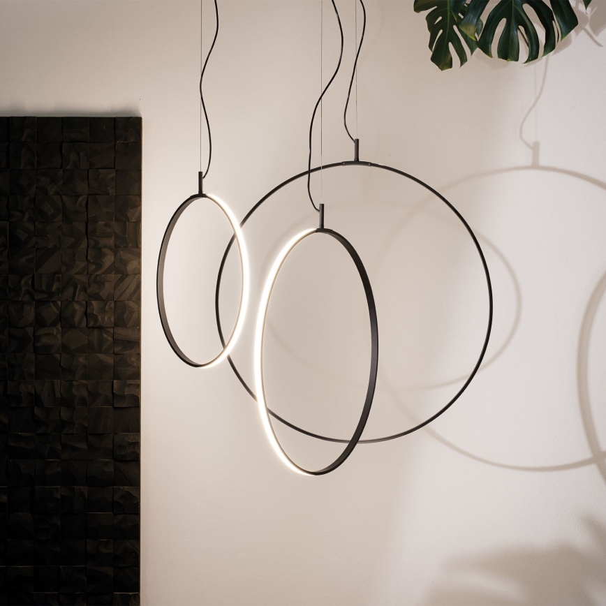 Ideal Lux - Світлодіодна підвісна люстра CIRCUS LED/29W/230V діаметр 44 см CRI 90 чорний