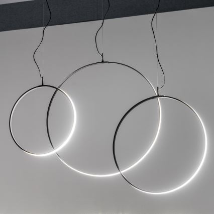 Ideal Lux - Світлодіодна підвісна люстра CIRCUS LED/29W/230V діаметр 44 см CRI 90 чорний