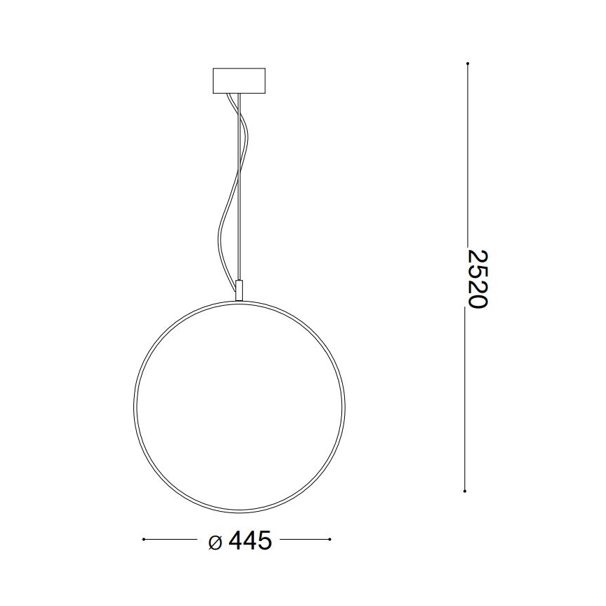 Ideal Lux - Світлодіодна підвісна люстра CIRCUS LED/29W/230V діаметр 44 см CRI 90 чорний