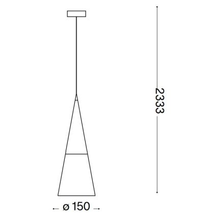 Ideal Lux - Світлодіодна підвісна люстра CONO 1xGU10/7W/230V діаметр 15 см CRI 90 глянцевий хром