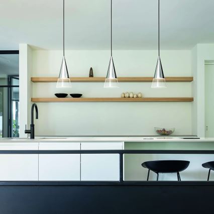Ideal Lux - Світлодіодна підвісна люстра CONO 1xGU10/7W/230V діаметр 15 см CRI 90 матовий хром