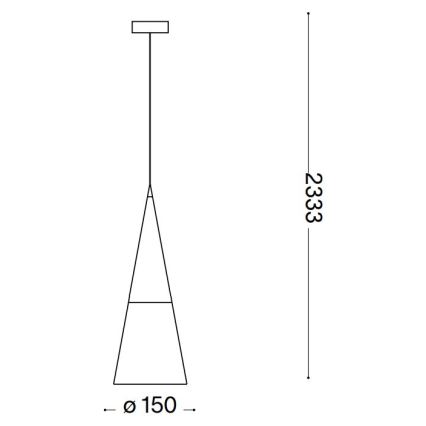 Ideal Lux - Світлодіодна підвісна люстра CONO 1xGU10/7W/230V діаметр 15 см CRI 90 латунь