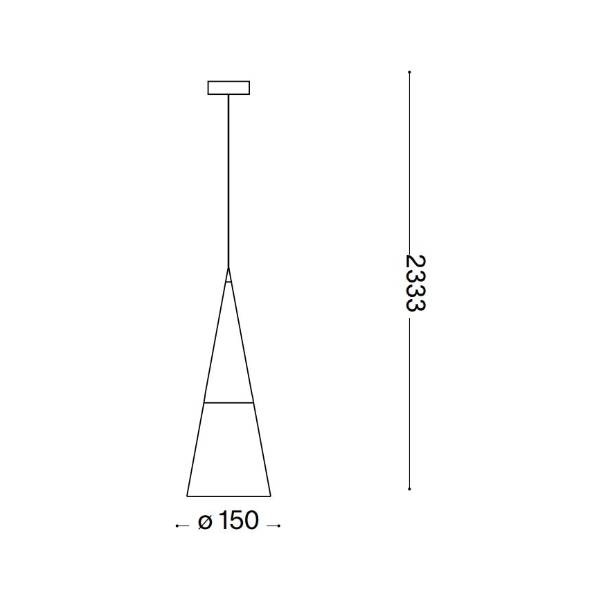 Ideal Lux - Світлодіодна підвісна люстра CONO 1xGU10/7W/230V діаметр 15 см CRI 90 латунь