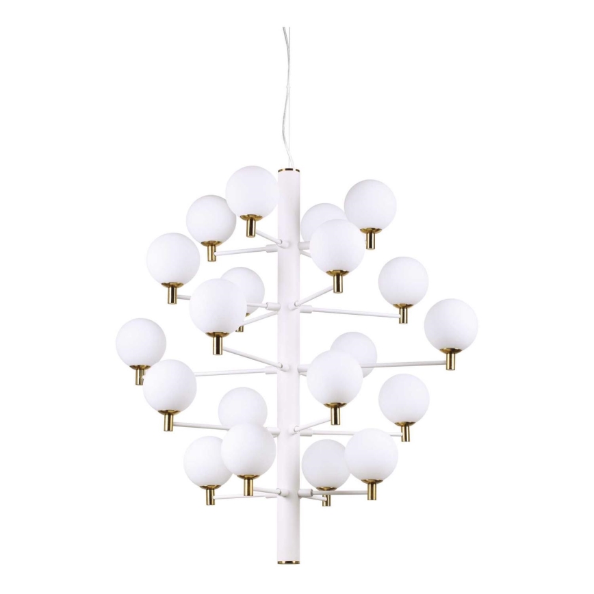 Ideal Lux - Світлодіодна підвісна люстра COPERNICO 20xG9/3W/230V діаметр 86 см білий