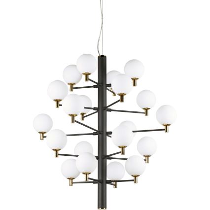 Ideal Lux - Світлодіодна підвісна люстра COPERNICO 20xG9/3W/230V діаметр 86 см чорний