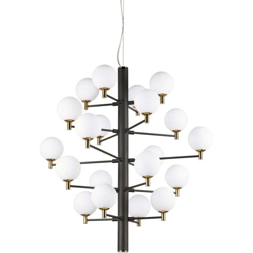 Ideal Lux - Світлодіодна підвісна люстра COPERNICO 20xG9/3W/230V діаметр 86 см чорний