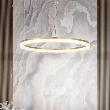 Ideal Lux - Світлодіодна підвісна люстра CROWN LED/30W/230V 3000K діаметр 60 см CRI 90 латунь