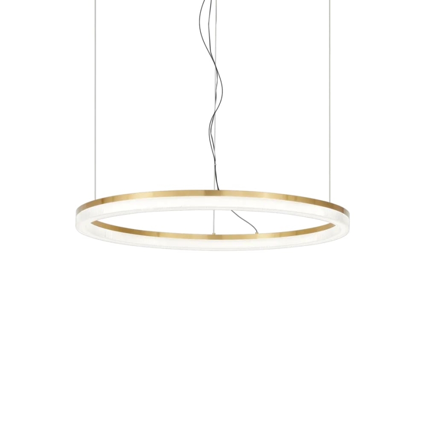 Ideal Lux - Світлодіодна підвісна люстра CROWN LED/30W/230V 3000K діаметр 60 см CRI 90 латунь