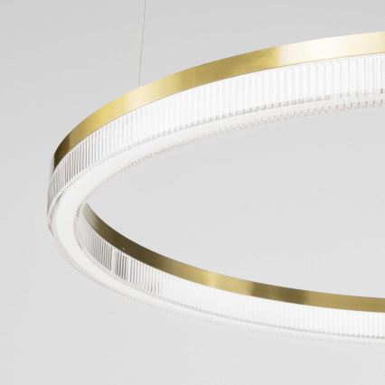 Ideal Lux - Світлодіодна підвісна люстра CROWN LED/30W/230V 3000K діаметр 60 см CRI 90 латунь