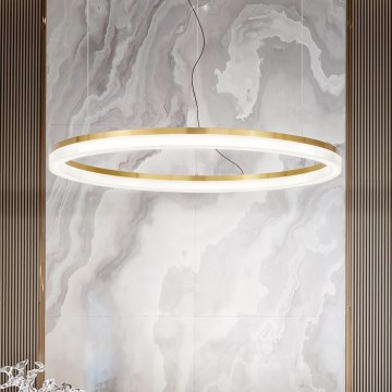 Ideal Lux - Світлодіодна підвісна люстра CROWN LED/42W/230V 3000K діаметр 80 см CRI 90 латунь