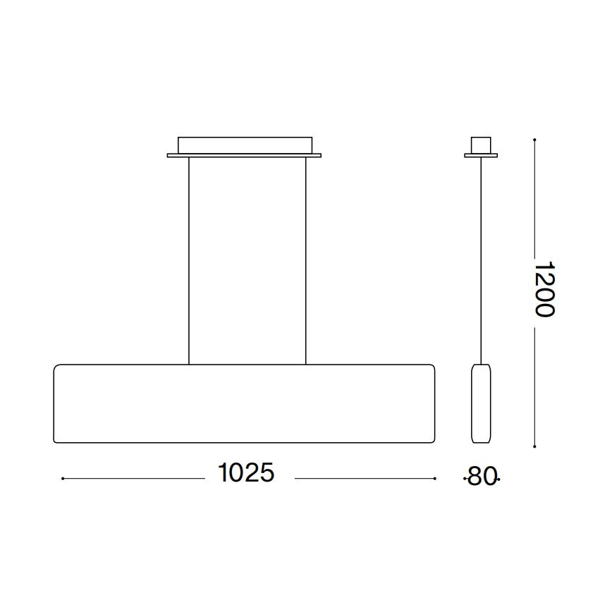 Ideal Lux - Світлодіодна підвісна люстра DESK LED/32W/230V 102,5 см CRI 90 білий