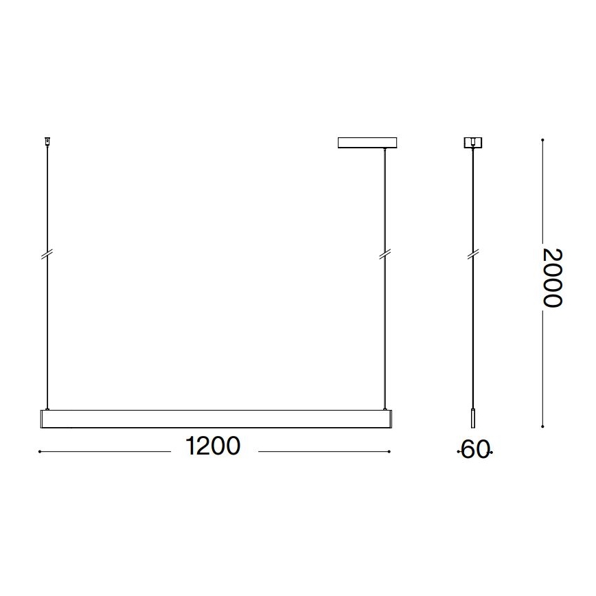 Ideal Lux - Світлодіодна підвісна люстра DESK LED/36W/230V 120 см CRI 90 білий