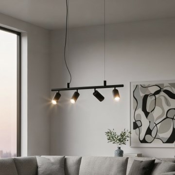 Ideal Lux - Світлодіодна підвісна люстра DYNAMITE 4xGU10/7W/230V CRI 90 чорний