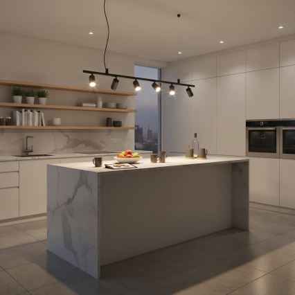 Ideal Lux - Світлодіодна підвісна люстра DYNAMITE 6xGU10/7W/230V CRI 90 чорний