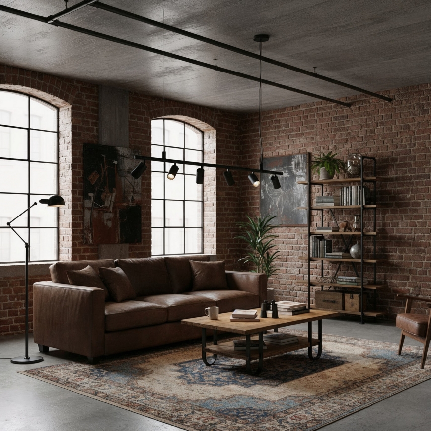 Ideal Lux - Світлодіодна підвісна люстра DYNAMITE 6xGU10/7W/230V CRI 90 чорний