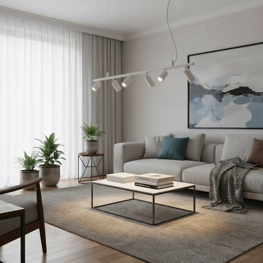 Ideal Lux - Світлодіодна підвісна люстра DYNAMITE 6xGU10/7W/230V CRI 90 білий