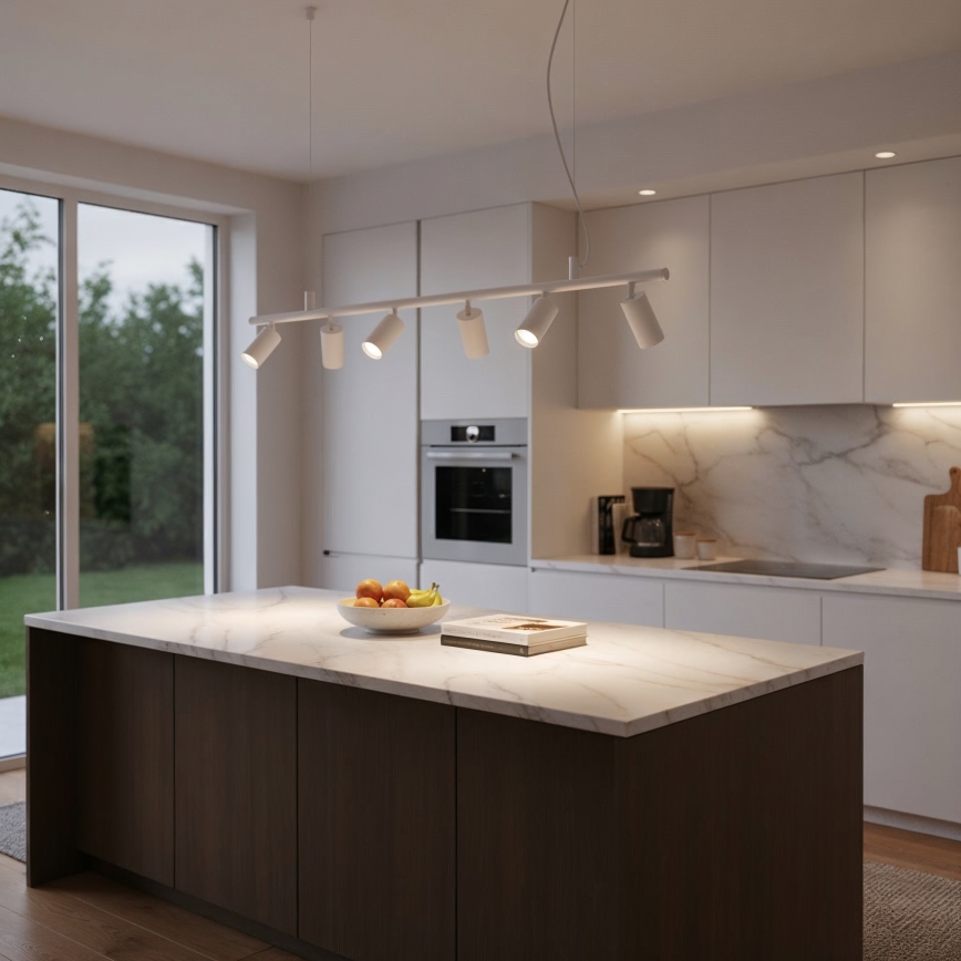 Ideal Lux - Світлодіодна підвісна люстра DYNAMITE 6xGU10/7W/230V CRI 90 білий