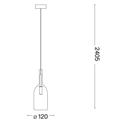 Ideal Lux - Світлодіодна підвісна люстра EMPIRE 1xG9/3W/230V