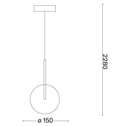 Ideal Lux - Світлодіодна підвісна люстра EQUINOXE 1xG4/2W/230V діаметр 15 см глянцевий хром/димчастий