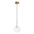 Ideal Lux - Світлодіодна підвісна люстра EQUINOXE 1xG4/2W/230V діаметр 15 см латунь/прозорий