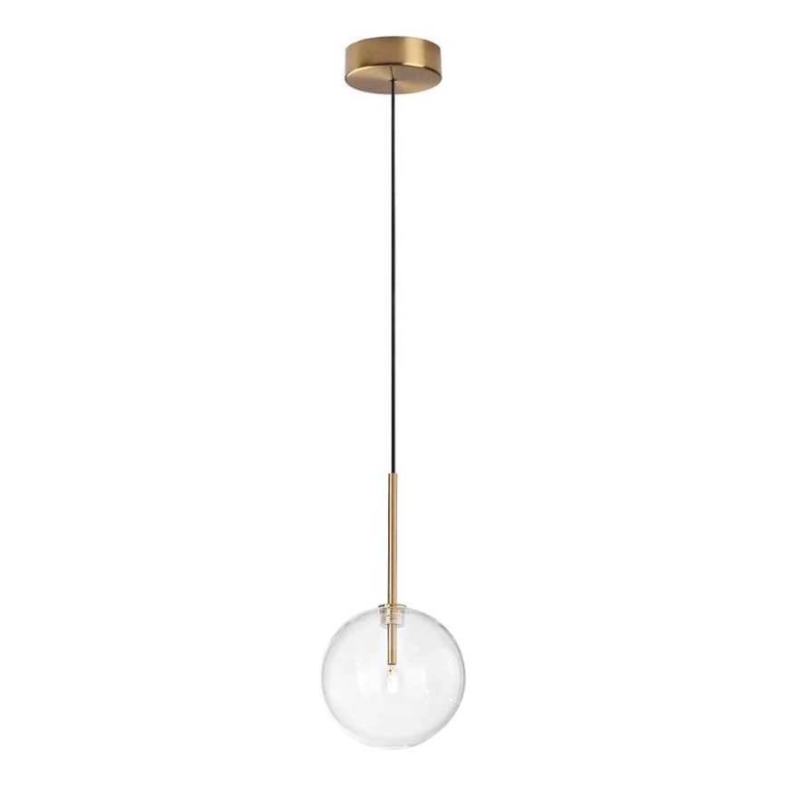 Ideal Lux - Світлодіодна підвісна люстра EQUINOXE 1xG4/2W/230V діаметр 15 см латунь/прозорий