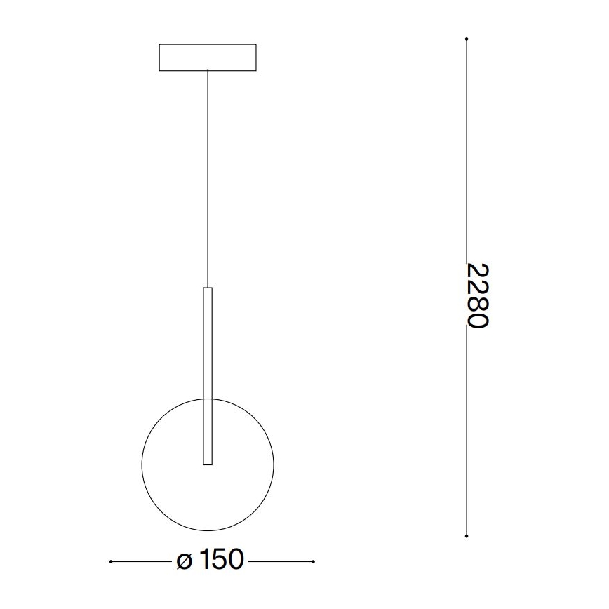 Ideal Lux - Світлодіодна підвісна люстра EQUINOXE 1xG4/2W/230V діаметр 15 см латунь/прозорий