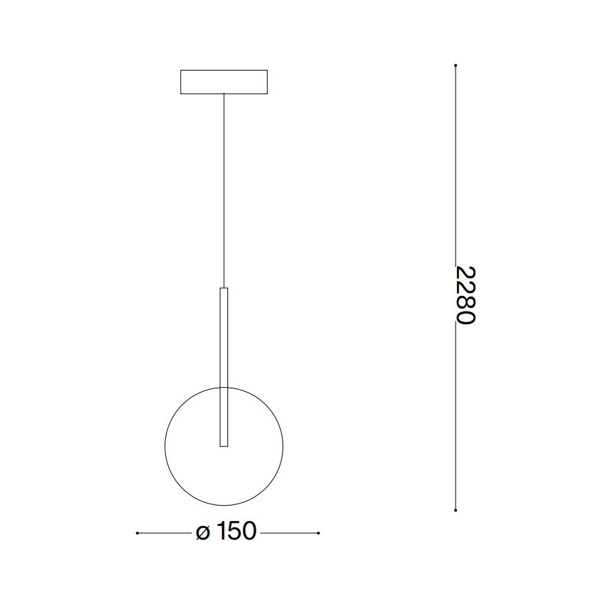 Ideal Lux - Світлодіодна підвісна люстра EQUINOXE 1xG4/2W/230V діаметр 15 см латунь/прозорий