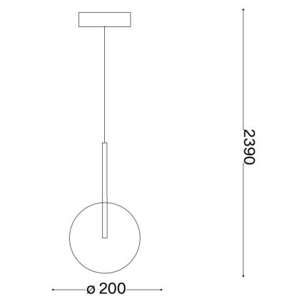 Ideal Lux - Світлодіодна підвісна люстра EQUINOXE 1xG4/2W/230V діаметр 20 см глянцевий хром/димчастий