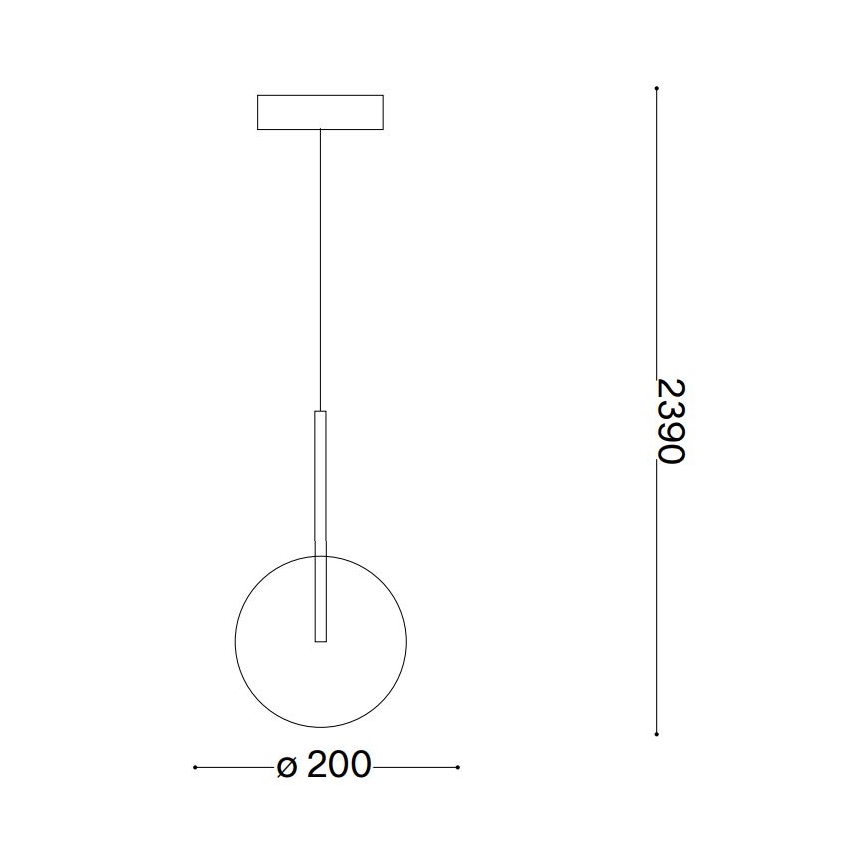 Ideal Lux - Світлодіодна підвісна люстра EQUINOXE 1xG4/2W/230V діаметр 20 см глянцевий хром/димчастий