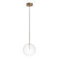 Ideal Lux - Світлодіодна підвісна люстра EQUINOXE 1xG4/2W/230V діаметр 20 см латунь/прозорий