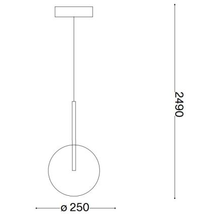 Ideal Lux - Світлодіодна підвісна люстра EQUINOXE 1xG4/2W/230V діаметр 25 см глянцевий хром/прозорий