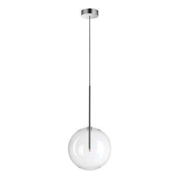 Ideal Lux - Світлодіодна підвісна люстра EQUINOXE 1xG4/2W/230V діаметр 25 см глянцевий хром/прозорий
