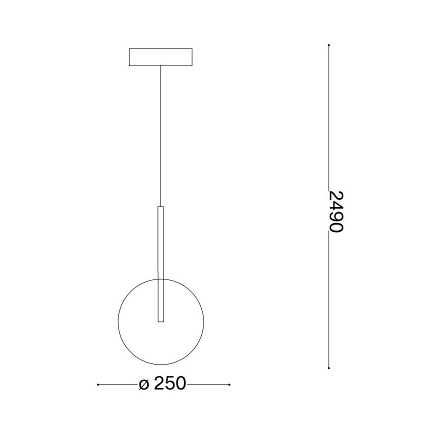 Ideal Lux - Світлодіодна підвісна люстра EQUINOXE 1xG4/2W/230V діаметр 25 см латунь/димчастий