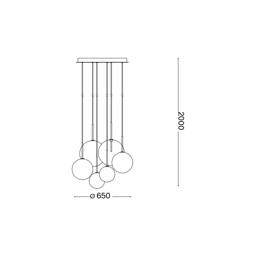 Ideal Lux - Світлодіодна підвісна люстра EQUINOXE 6xG4/2W/230V діаметр 65 см глянцевий хром/димчастий