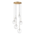 Ideal Lux - Світлодіодна підвісна люстра EQUINOXE 6xG4/2W/230V діаметр 65 см латунь/прозорий