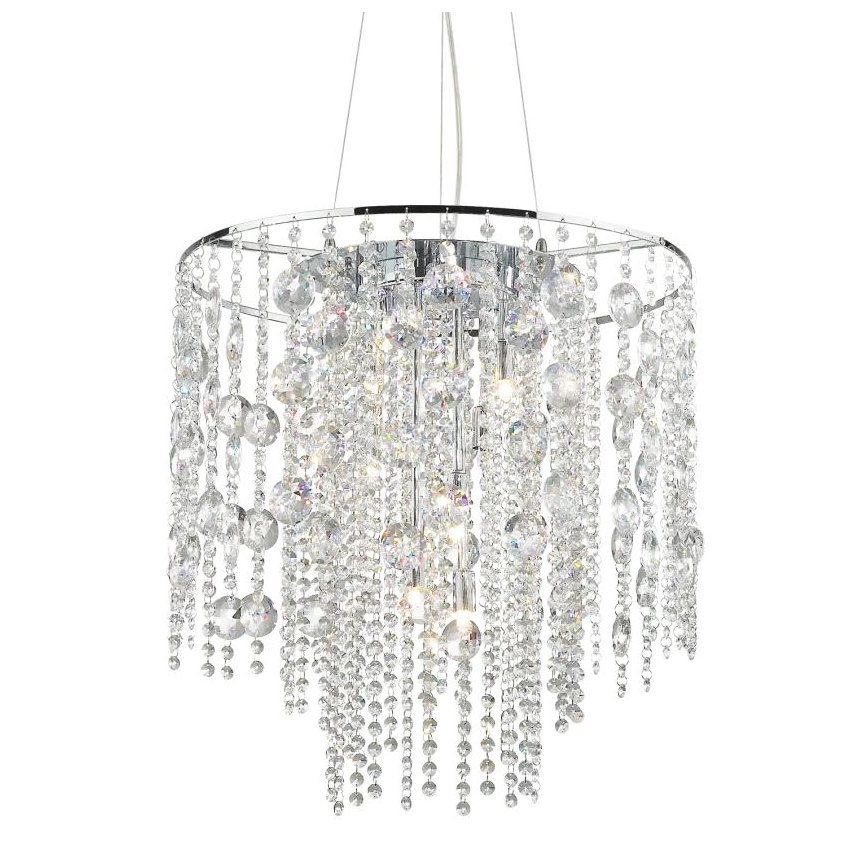 Ideal Lux - Кришталева підвісна LED люстра EVASIONE 10xG9/3W/230V діаметр 51 см глянцевий хром