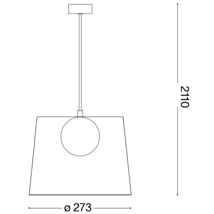 Ideal Lux - Світлодіодна підвісна люстра FADE 1xG9/3W/230V діаметр 27,3 см мідь/димчастий